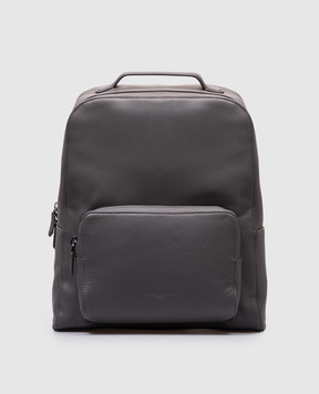 Gianni Chiarini Серый кожаный рюкзак Florence с логотипом ZNUB178131GRNCRV