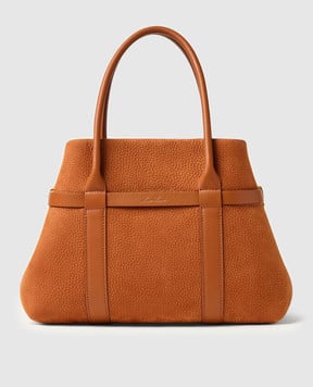 Loro Piana Коричнева сумка-тоут Ghiera з нубука FAP4826