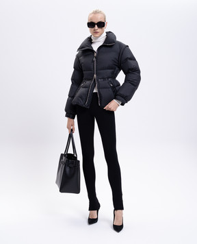 Tom Ford Чорна пухова куртка з вставками зі шкіри CS1283FAX1554