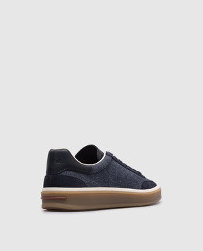 Loro Piana Сині комбіновані кросівки Tennis Walk FAO3340