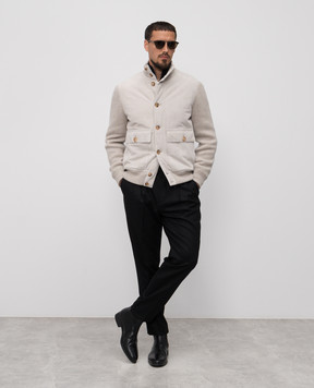 Brunello Cucinelli Черные брюки из шерсти ME226E1710