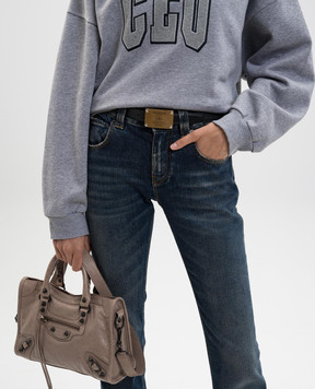 Balenciaga Чорний шкіряний ремінь Lola з логотипом 8328052ABUZ