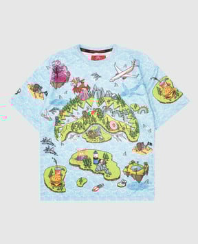 Sprayground Дитяча блакитна футболка Shark Island Mayhem SPY1291