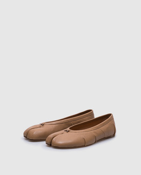 Maison Margiela Коричневые кожаные балетки Tabi S58WZ0127P6378