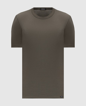 Tom Ford Футболка цвета хаки с логотипом T4M081040