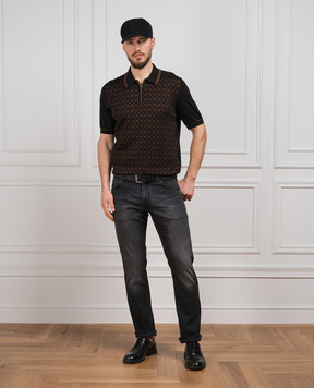 Stefano Ricci Сірі джинси з патчем логотипа MST42S2240T00829