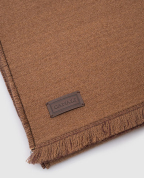 Canali Коричневый шарф из шерсти с логотипом TF0032306