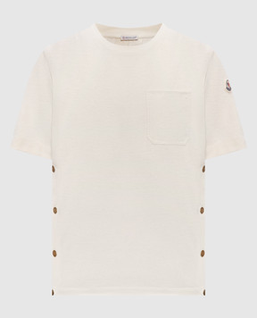 Moncler Бежева футболка з нашивкою логотипа K10938C0002089A4U