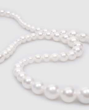 Madreperla Белые бусы с жемчужинами и акцентным серебристым бусином 197822