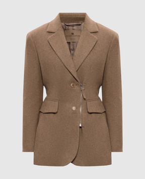 Ermanno Scervino Коричневий жакет з вовною D476I327GVP