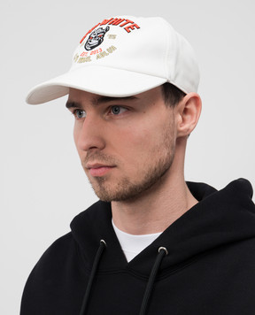 Off-White Біла кепка з вишивкою логотипа OMLA04AS25FAB005