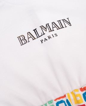 Balmain Детский набор из комбинезона, шапки и слюнявчика BWB53AZ2856