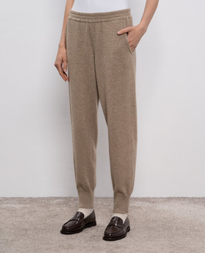 Brunello Cucinelli Бежеві джогери з кашеміру M12709899P