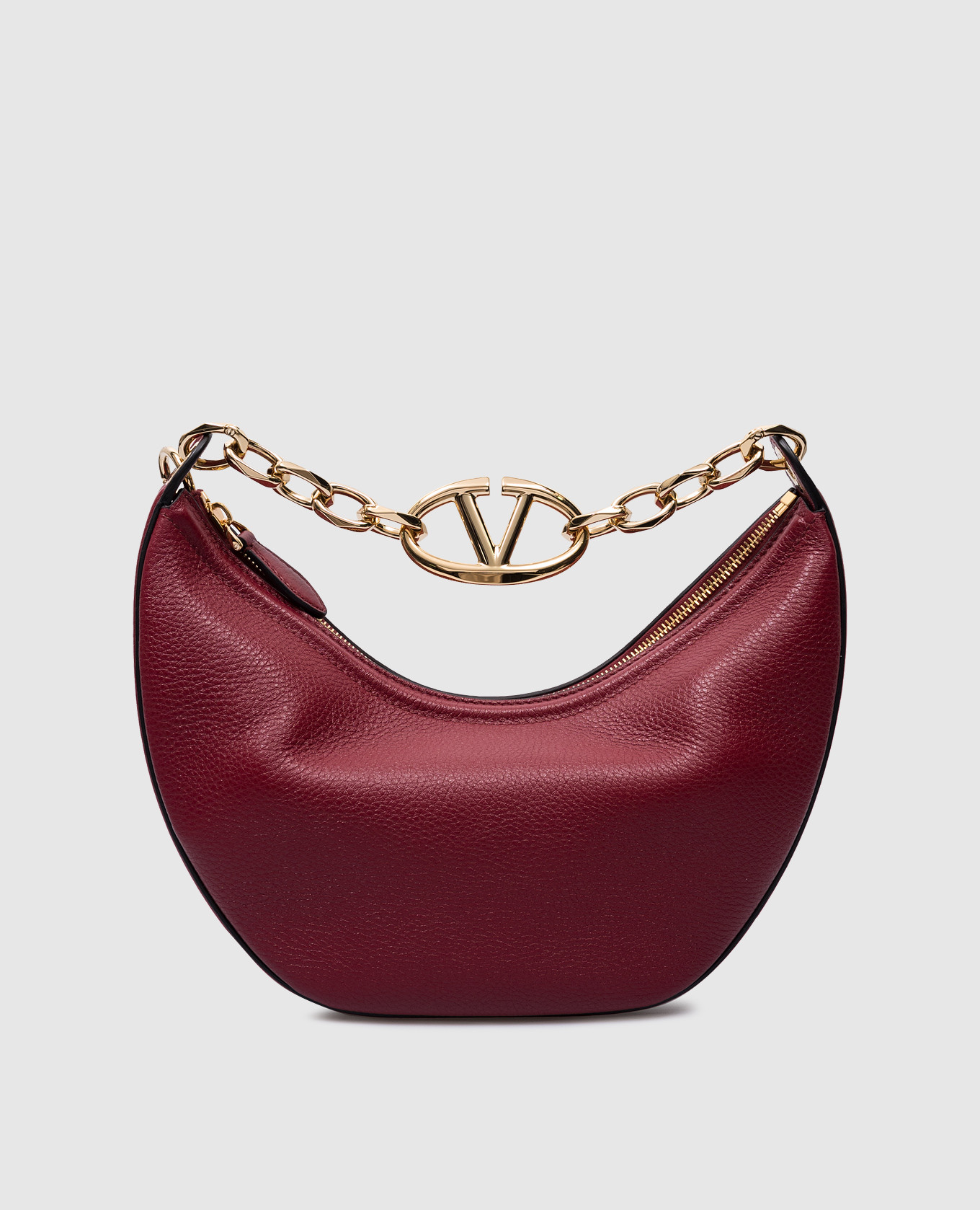 

Бордовая кожаная сумка MOON VLOGO, Бордовый, Сумки через плечо