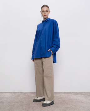 Sofie D`Hoore Синяя удлиненная рубашка BLUM BLUMCPOP