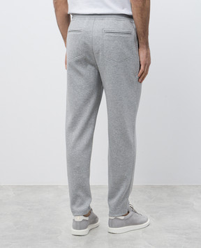 Brunello Cucinelli Серые меланжевые спортивные штаны MM8313243G