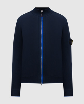 Stone Island Синий кардиган с патчем K1S155100018S00B1
