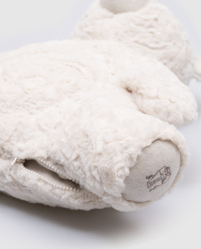 Brunello Cucinelli Детская белая игрушка Bernie с логотипом BB930L019