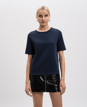 Twin Set Actitude Синя футболка з вишивкою логотипа 251AP2140