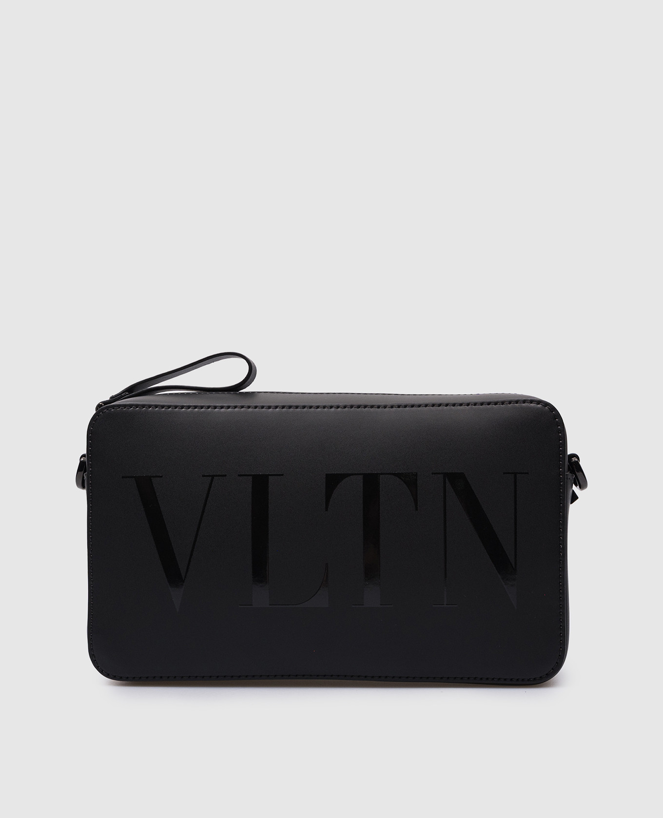 

Черная кожаная сумка кросс-боди VLTN, Черный, Сумки через плечо