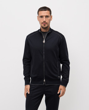 Stefano Ricci Синий спортивный костюм из шерсти K909049R31T25302P3D