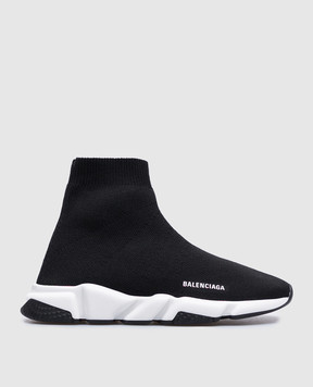 Balenciaga Дитячі чорні снокери з контрастним логотипом 597425W2DB2