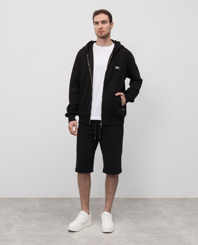 Dolce&Gabbana Чорні шорти з логотипом GVB7HTG7F2G