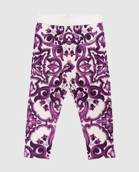 Dolce&Gabbana Дитячі білі легінси в принт L5JP5BHPGF4