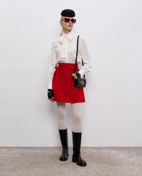 Valentino Біла блуза із шовку у візерунок 7B3AB7T89HT