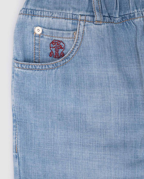 Brunello Cucinelli Детские джинсы с логотипом логотип BE645D306B