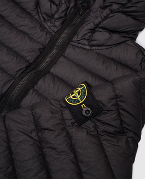 Stone Island Детский черный стеганый пуховик с патчем логотипа K1S164100011S002414