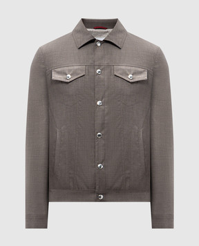 Brunello Cucinelli Коричневая куртка из шерсти MM4506413