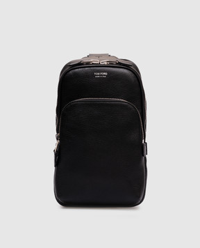 Tom Ford Черная кожаная сумка-слинг с логотипом H0592LGO011S