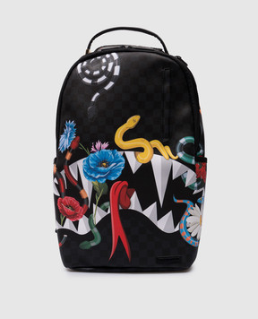 Sprayground Дитячий чорний рюкзак SNAKES з логотипом 910B5818NSZ