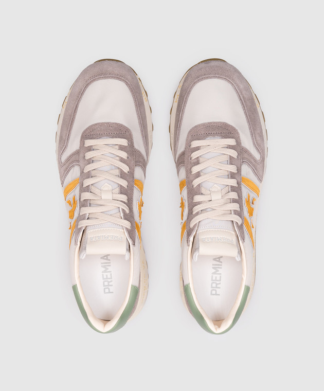 Premiata Серые комбинированные кроссовки LANDER LANDER изображение 4