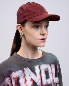 Dondup Бордова кепка з вишивкою емблеми логотипа WQ142Y00402DIT1