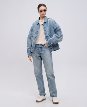 Fear of God Блакитні джинси з ефектом потертості FGE240408DNMw