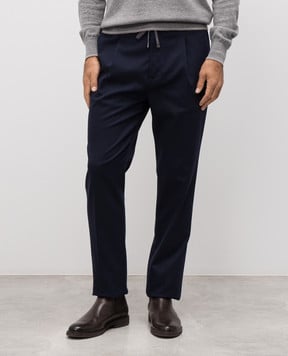 Cashmere&Whiskey Сині штани з вовною 02556R0498