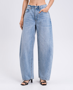 Alexander Wang Блакитні джинси-банани з патчем логотипа 4DC3254819