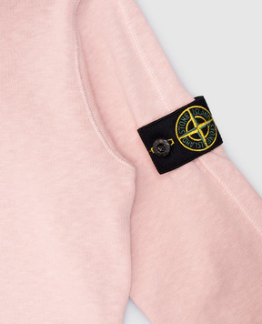 Stone Island Дитяче рожеве худі з патчем логотипа K1S166100003S006068