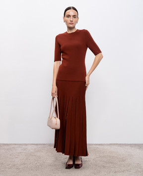Gabriela Hearst Коричневый топ Andrius из шерсти 4259903A002