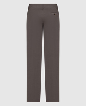 Brunello Cucinelli Сірі штани з вовни та шовку M0W07P6443y