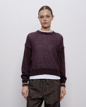 Brunello Cucinelli Коричневий светр з вовною M2I780110