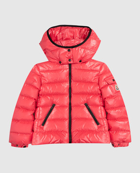 Moncler ENFANT Дитяча рожева пухова куртка з нашивкою логотипа K29541A5271068950810