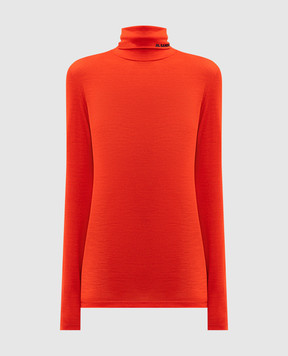 Jil Sander Помаранчевий гольф з вовною з логотипом J40GC0020J70021
