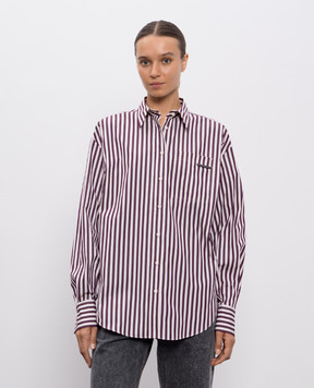 Brunello Cucinelli Сорочка в смужку з ланцюжком моніль MW601NB206