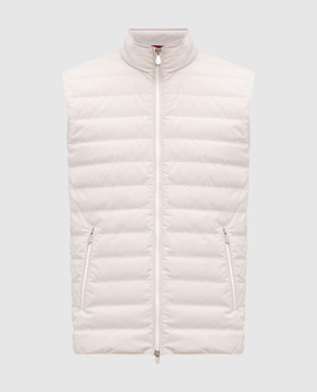 Brunello Cucinelli Бежевый стеганый пуховой жилет MM4911797