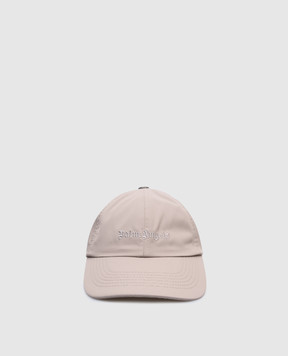 Palm Angels Бежева кепка з вишивкою логотипа PMLB104S25FAB003