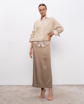 Brunello Cucinelli Коричнева спідниця міді M0H38G3882