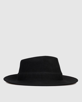 Twinset Чорний капелюх з вовни з емблемою 252TA4490